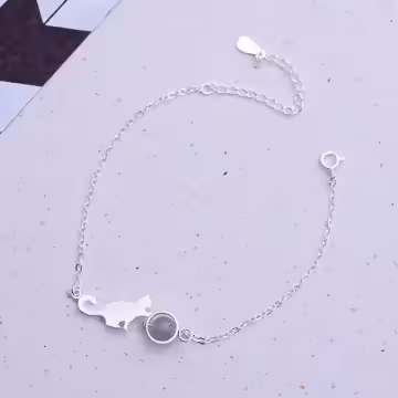 925銀飾×貓咪轉珠×手鍊