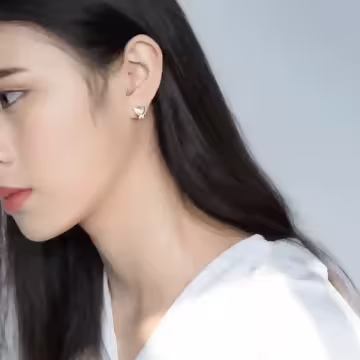 925銀針×綠瑪瑙小貓×耳針