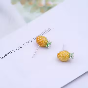 925銀針×水果小鳳梨×耳針
