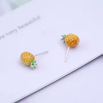 925銀針×水果小鳳梨×耳針