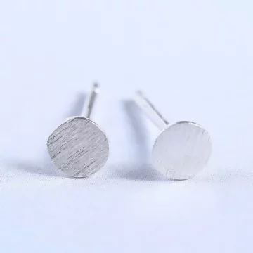 925銀針×拉絲幾何圓形×耳針.avif