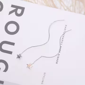 925銀針×星星波浪×流蘇耳線