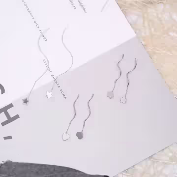 925銀針×星星波浪×流蘇耳線