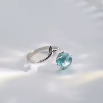 925銀飾×人魚泡泡×開口戒指