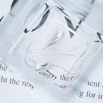 925銀針×花苞水滴珍珠×耳勾