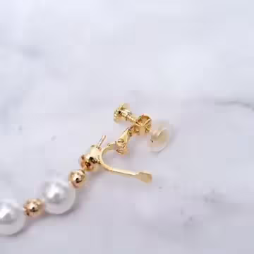 垂直插入式耳夾轉換器×螺旋耳夾×金色