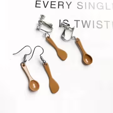 吃飯傢伙×不對稱吊墜耳勾