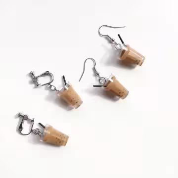 台灣之光珍珠奶茶×吊墜耳勾