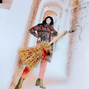 小魔女的掃把×吊墜耳勾