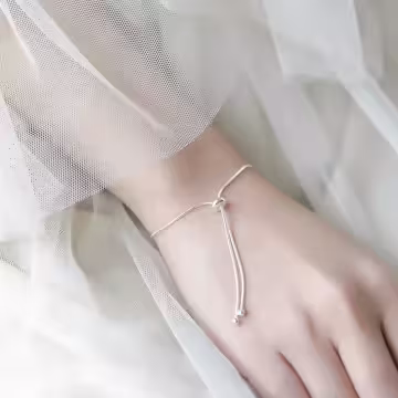 925銀飾×蛇骨抽拉繩垂線×手鍊