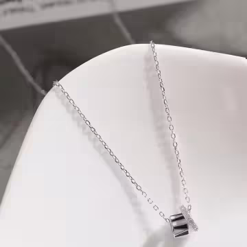 925銀飾&times;兩環一心&times;鎖骨項鍊