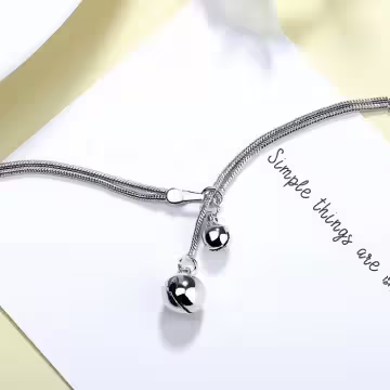 925銀飾×鈴鐺雙層蛇骨鍊×手鍊