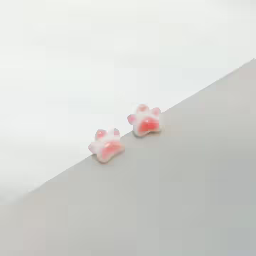 925銀針×貓咪粉紅肉球×耳針