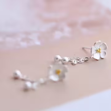 925銀針×櫻花垂簾×耳針