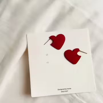 LOVE霧質紅心&times;耳環