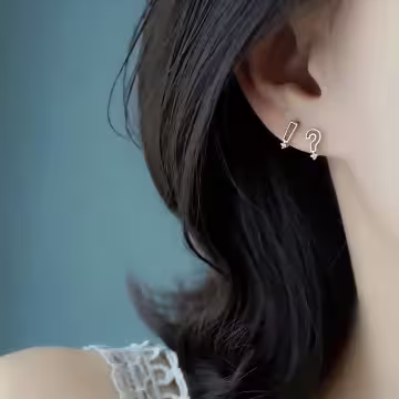925銀針×驚嘆問號×耳針