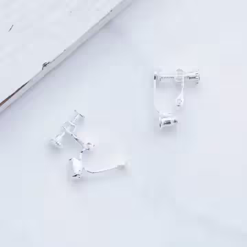 垂直插入式耳夾轉換器×螺旋耳夾×白銀色