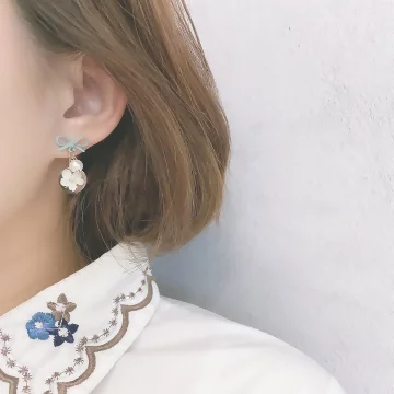 少女心蝴蝶結櫻花琉璃×吊墜耳環×灰綠.avif
