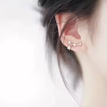 925銀針×搖曳小星星×耳針