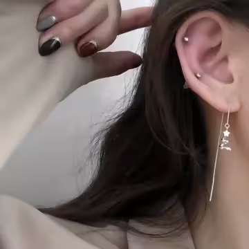 925銀針×流星旋繞×流蘇耳線