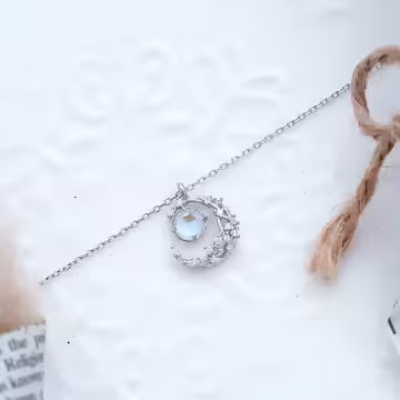 925銀飾×上弦月之星×鎖骨項鍊