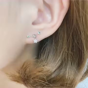925銀針×搖曳小星星×耳針