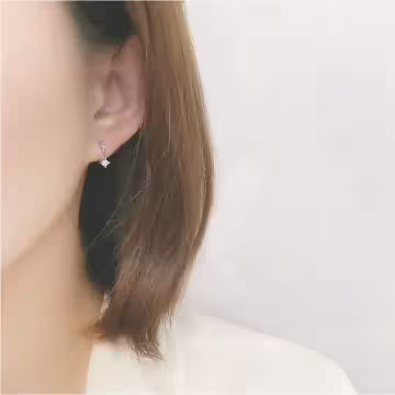 925銀針×垂鑽×耳扣