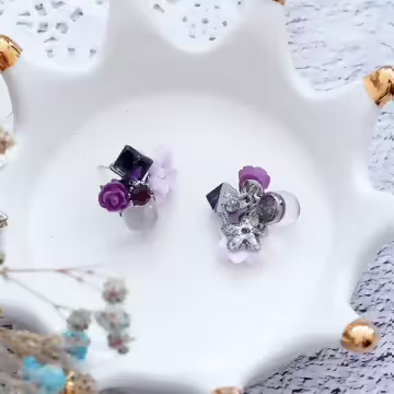 紫魅迷情×吊墜耳環