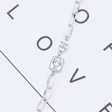 鏤空鍊條卡通人物像×手鍊