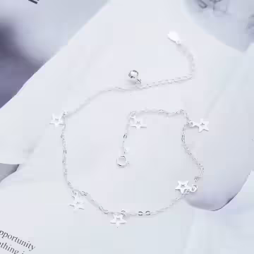 925銀飾×清新五角星×腳鍊