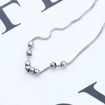 925銀飾×小圓珠×腳鍊