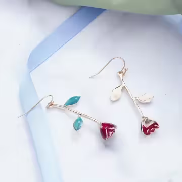 風中的玫瑰×吊墜耳勾