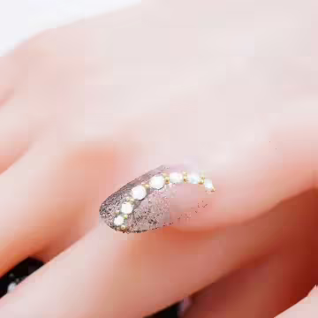 星空駝灰透明漸層亮面×穿戴式手指甲片×二十四入