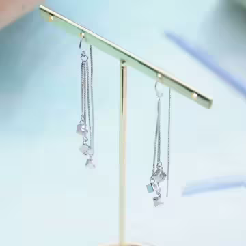 正方幾何流蘇×吊墜耳線