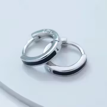 925銀針×簡約黑線×耳扣