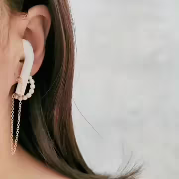 C型珍珠×無線耳機防丟耳環