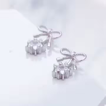 925銀針×星鑽蝴蝶領結×耳針