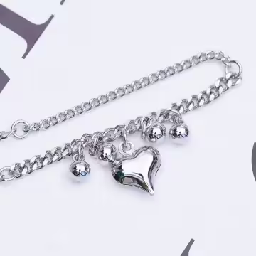 愛心垂墜圓珠&times;手鍊