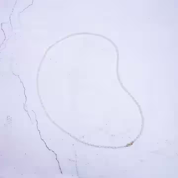 晶透水晶串珠×口罩防丟項鍊