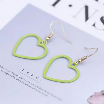 綠色極簡鏤空愛心×吊墜耳勾.avif