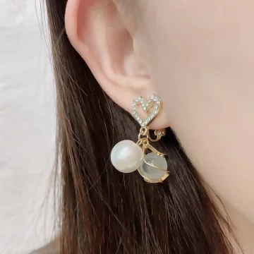 鑲鑽愛心雙珠琉璃×吊墜耳環.avif