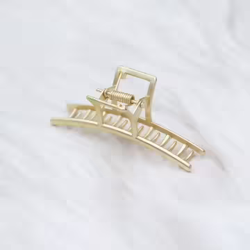 極簡一字金屬線框×鯊魚髮夾