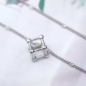 925銀飾×立方體幾何×鎖骨項鍊