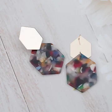 炫彩斑爛六角型×吊墜耳環.avif