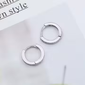 925銀針×羅馬數字×耳扣