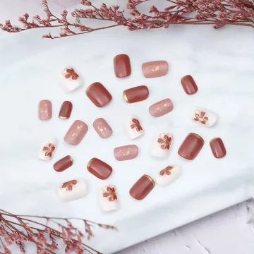 福到金蔥喜氣紅亮面×穿戴式手指甲片×二十四入 .avif