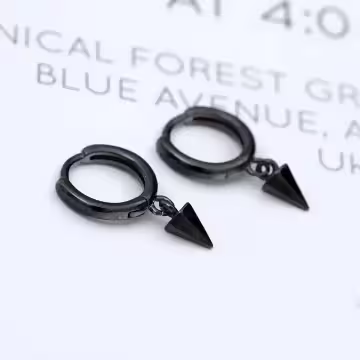 個性錐型幾何×吊墜耳扣×共二色