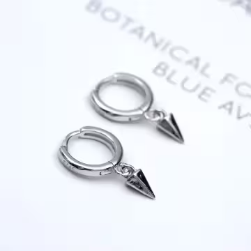 個性錐型幾何×吊墜耳扣×共二色