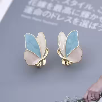 少女藍粉蝴蝶飛×螺旋耳夾