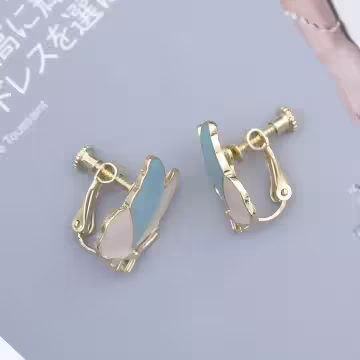 少女藍粉蝴蝶飛×螺旋耳夾
